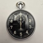 Nero Lemania Stopwatch Manual Winding Steel Vintage Swiss With Black Dial 