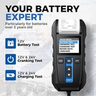 Topdon Bt300p 12v 24v Digital Battery Tester With Printer For Car Duty Truck 