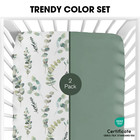 Crib Sheets For Boys And Girls  2pk Baby Crib Fitted Sheet For Standard Size Cri