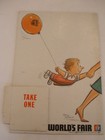 Vintage New York World s Fair 1964-65 Brochure Easel   3 Travel Posters 11 x16 