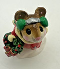 Wee Forest Folk  holly Mouse  M-87 Wff 1982 Red  ap  Christmas With Box  Bag