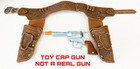 Vintage Hubley Maverick Toy Cowboy Cap Gun Revolver With Plastic Double Holster