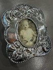 Antique Sterling Silver And Wood Picture Photo Frame 925