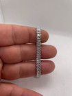 Tennis Bracelet Baguette Cut Simulated Lab Diamonds 925 Sterling 7    Long