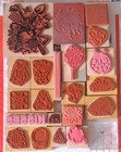 Vintage Lot Of 22 Mixed Themes Wood Mounted Rubber Stamps Crafting Scrapbooking