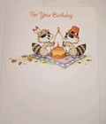Unused Greeting Card   Env Happy Birthday On Thanksgiving Day Vintage Hallmark