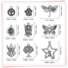 200 Pcs Wholesale Bulk Lots Jewelry Making Charms Mixed Smooth Tibetan Silver   