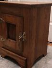 Vtg Replica Antique Oak Ice Box Countertop Wine Bar Liquor Cabinet 18 x14 x11 5 