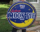 Large 24  Moon Pie Metal Embossed Advertising Sign For Man Cave