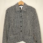 Jones New York Merino Wool Cashmere Blazer Knit Jacket Large Women s Vintage Nwt