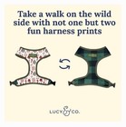 Lucy   Co  Jingle Bells Reversible Dog Harnes Green Plaid Christmas New