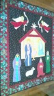 Handmade Christmas Nativity Throw quilt  60  X 49   Appliqued   Hand Quilted