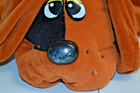 Vintage 1985 Tonka Pound Puppy 18  Plush Brown Dog W  Black Spots And Collar