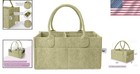 Stylish Olive Calm Baby Diaper Caddy Organizer - Portable 4-compartment Storage