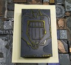 Large Antique Vtg Barrel Chested Letterpress Print Type Ornament Cut Stamp Block