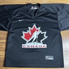 Vintage Nike Bauer Team Canada Hockey Practice Jersey Medium Black 00s Blank