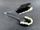 Novelty Teeth Dentures Ice Salad Serving Tongs Gag Gift Halloween Weird Vintage
