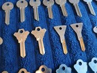 Lot 100  - Ilco New Uncut Vintage Old Padlock Lock Blank Keys - Various Sizes