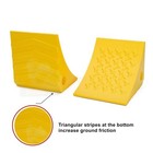 Wheel Chocks  Rubber Wheel Chock With Curved  Durable  Non-slip  Solid Yellow