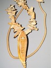 Vintage 1920   s Hand Carved 70 Pc Alaskan Inuit Animal Fetish Corded Necklace