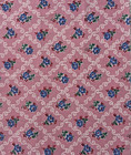 Vintage 1930 s - 1940s Feedsack Fabric Piece 9x11    Pink Floral Trellis Pattern