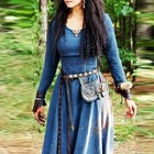 Womens Medieval Renaissance Dress Viking Tunic Costume Halloween Fantasy Outfit
