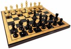 4 Qn Black Supreme Knight 3 3 4 King Staunton Wood Chess Set Gloss Walnut Board