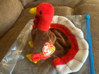 Retired 1996 Ty Beanie Babies Collection Gobbles The Turkey - New W tags errors