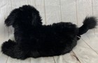 Vtg Fao Schwarz Plush Black White Portuguese Water Laying Realistic Dog 21 