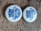 2 Vintage Pabst Blue Ribbon Beer Small Pinback Button Pin Lot 1  Pbr Set Of 2 