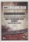 2017 Topps The Walking Dead Season 7 Walkers Relic Walker  r-w1 0c3