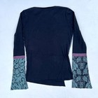 Cirque Du Soleil Womens Patchwork Top Size S Long Sleeve Pullover Small