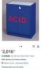 Sc8041 Full-size Acid Storage Cabinet  Thirty 2 5 L Bottle Capacity