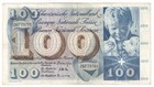 Switzerland 100 Franken Banknote  1961  P 49d - Vf
