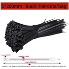 100 Pcs Black Nylon Zip Ties 8 Inch Heavy Duty Wire Cable Wrap Self Locking Cord