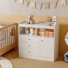 Nursery Dresser With Changing Table Top - Tall Wooden Diaper Changing Station
