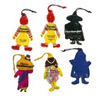 Lot 6 Mcdonalds Happy Meal Christmas Tree Ornaments 1983 Vinyl Complete Set Vtg