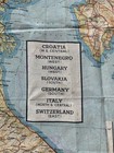 Wwii Aaf Pilot Escape Evasion Map Silk Sheet E   F Germany Italy Poland