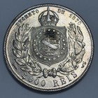 1888 Brazil 2000 Reis Large Silver Coin 