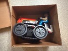 Tin Litho Wind-up Tractor Rubber Treads  Driver And Key In Original Box  Clean