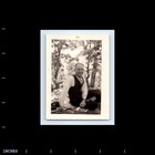 Old Vintage Photo Solo Man With Glasses Sitting In Forest Original Snapshot