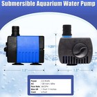 50 Gph Adjustable Submersible Powerhead Water Pump 1pc 