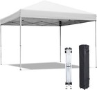 10x10 Pop Up Canopy Tent Straight Leg Heights With Wheeled Bag Ropes Adjustable