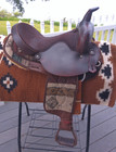 15   Sqh Big Horn  258 Southwest  Leather   Cordura Western Barrel  trail Saddle
