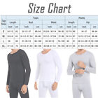 Mens 2pc Thermal Underwear Set Top Bottom Long Johns Pants With Fleece Lined Us