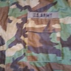 Us Army Combat Coat Mens Medium Regular Woodland Camo Cargo Jacket Vintage As Is