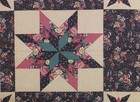 Vtg ozark Calicos  floral Star Quilt Pattern   Cotton Fabric Panel  14 x13   