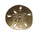 Solid Brass Sand Dollar Paperweight Beach Nautical Decor 3   Ship Boat Cabin 