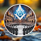 Masonic Triangle Commemorative Coin Silver  Perfect Gift For Events   Parties