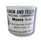 Anchor Hocking Fearon   Feller Advertising Mug Vintage Ohio Myers Pumps